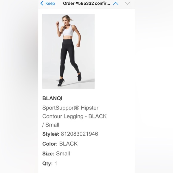 BLANQI
SportSupport® Hipster Contour Legging - BLACK / Smal - Picture 4 of 4